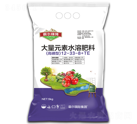 高磷型大量元素水溶肥料12-33-8+TE-霸爾綠博